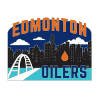Hunter Edmonton Oilers w/Stick Bobblehead Lapel Pin