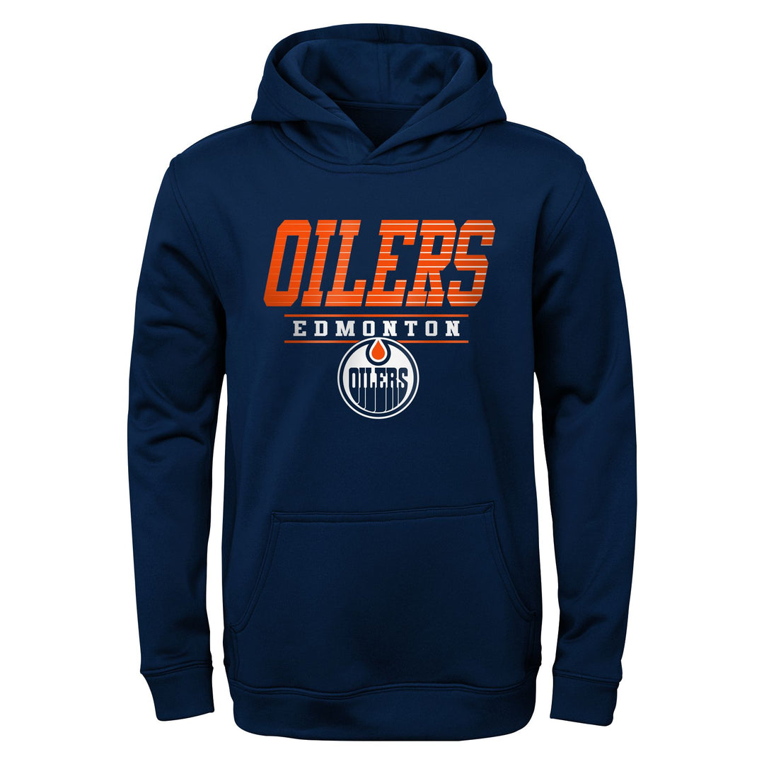 Edmonton Oilers Youth Slash Navy Hoodie