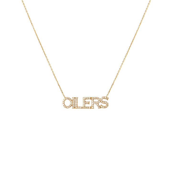 Edmonton Oilers So Pretty Cara Cotter Gold Pave Necklace