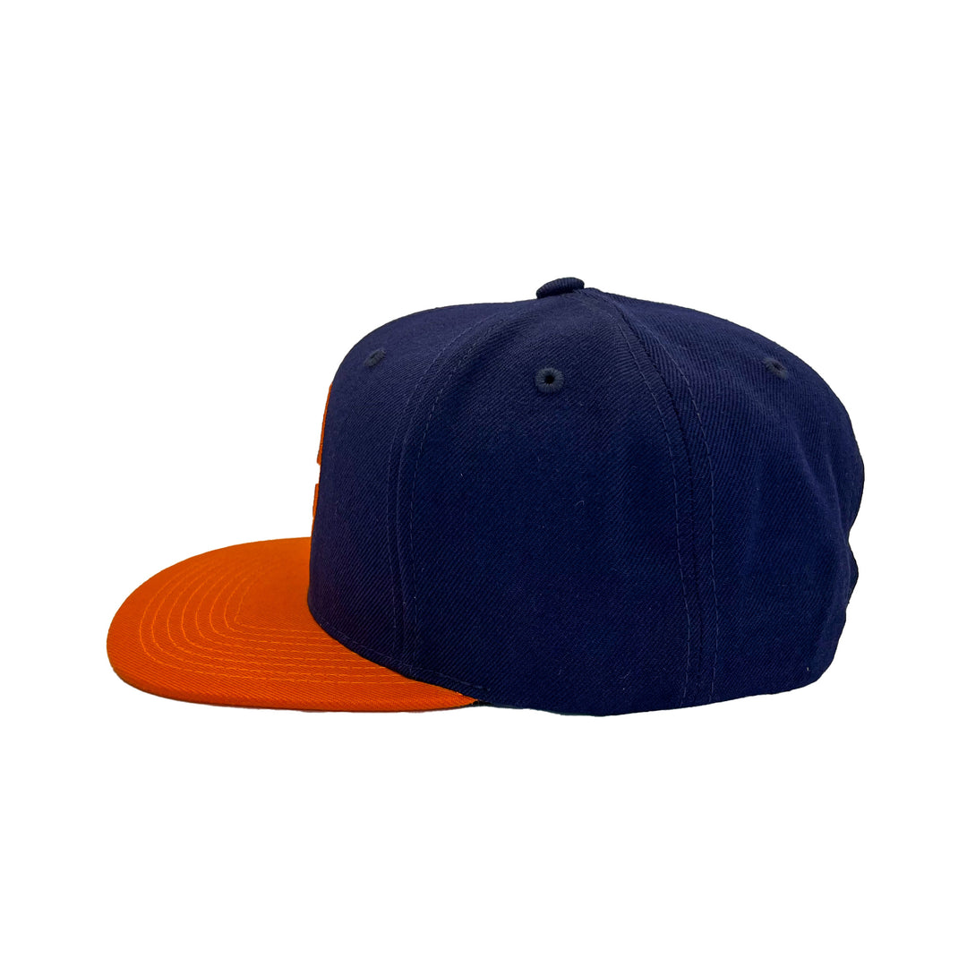 Edmonton Oilers Sport Design Sweden Navy Alternate Logo Flat Brim Snapback Hat