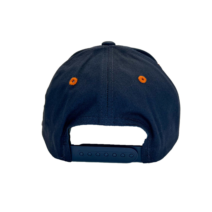 Edmonton Oilers Sport Design Sweden Navy Script Baseball Snapback Hat