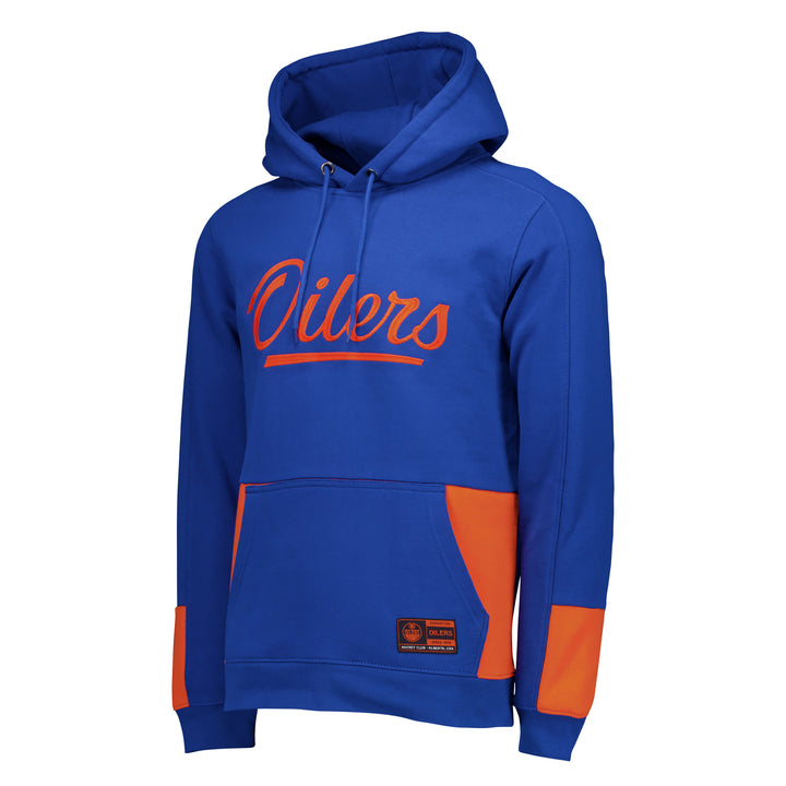 Edmonton Oilers Sport Design Sweden Block Panel Blue Hoodie