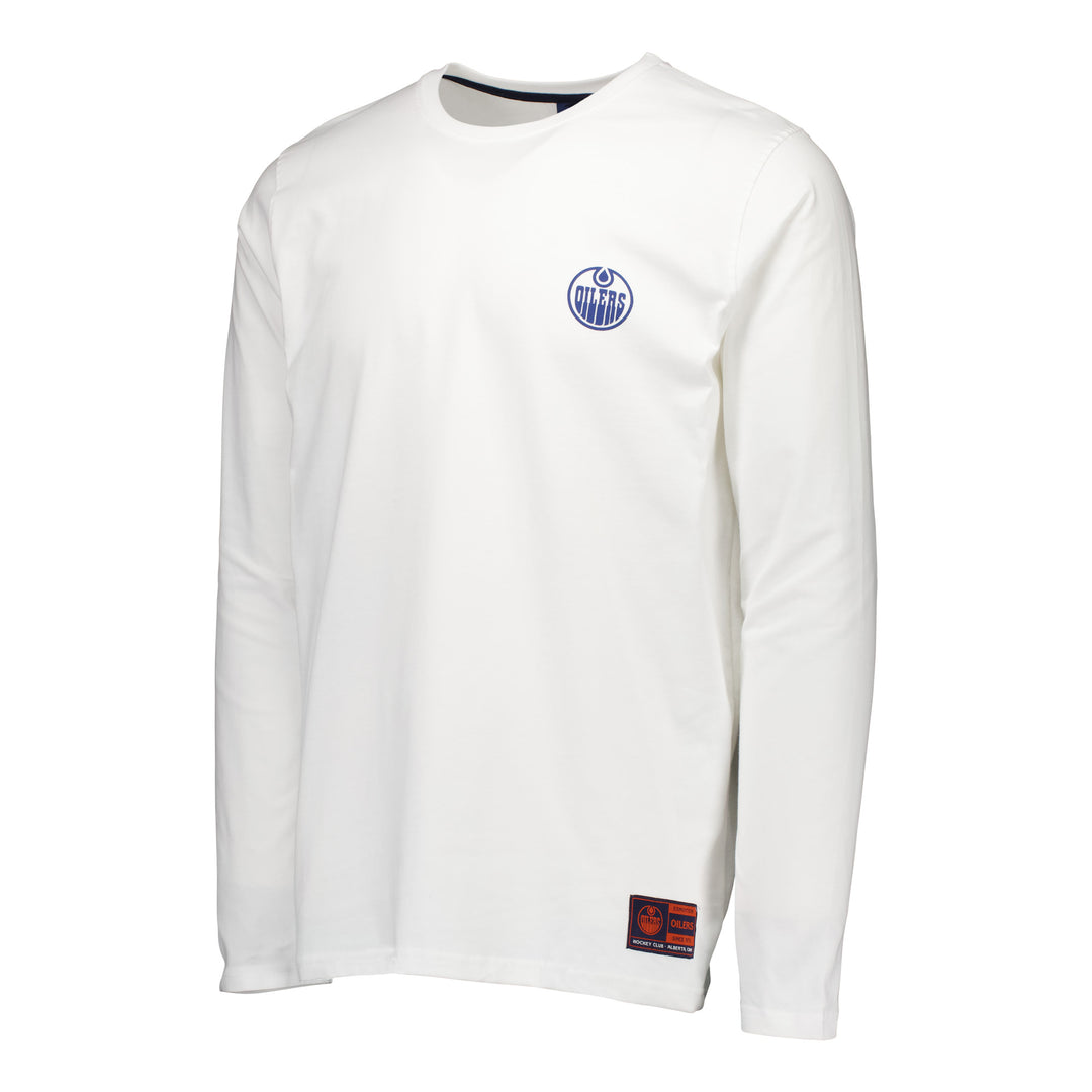 Edmonton Oilers Sport Design Sweden White Heavy Relaxed Long Sleeve Shirt
