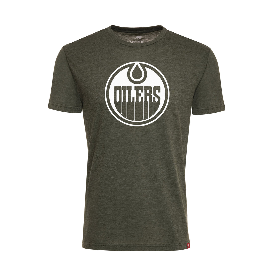 Edmonton Oilers Sportiqe Comfy Olive Green T-Shirt