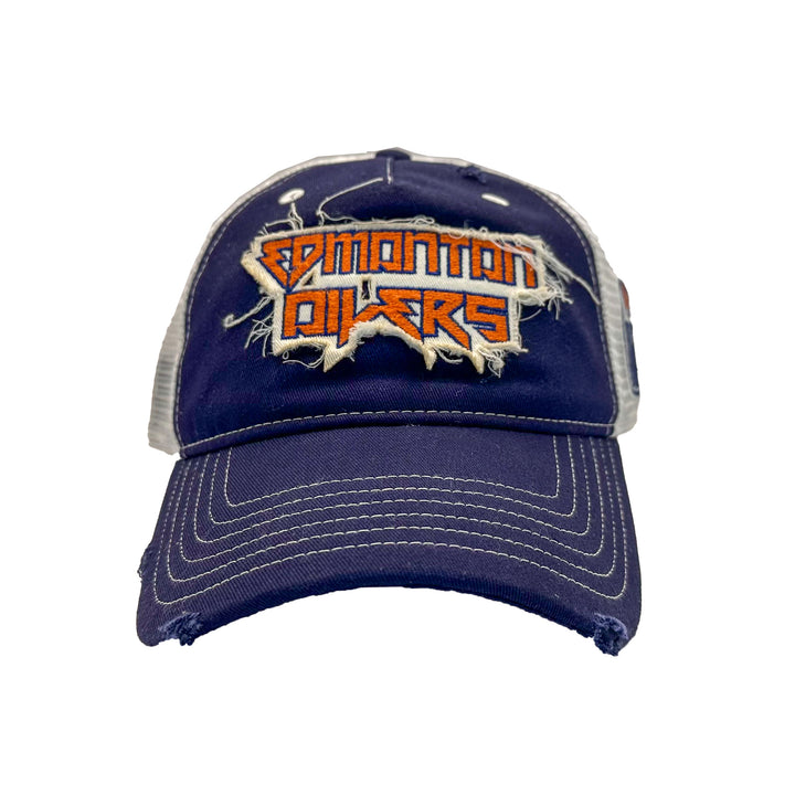 Edmonton Oilers Sportiqe Slayer Blue Meshback Snapback Hat