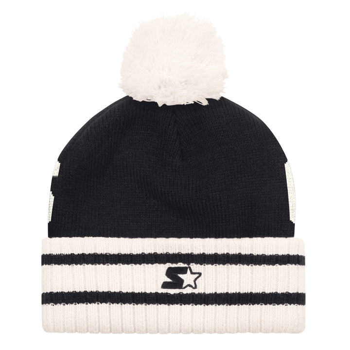 Edmonton Oilers Starter Black & White Contender II Toque W/Pom