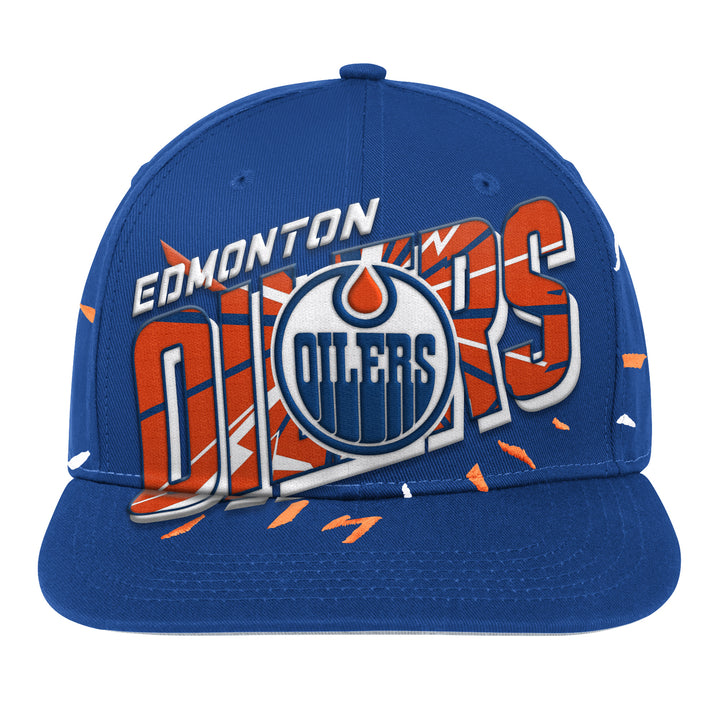 Edmonton Oilers Starter Blue Collision Classic Starfit Snapback Hat