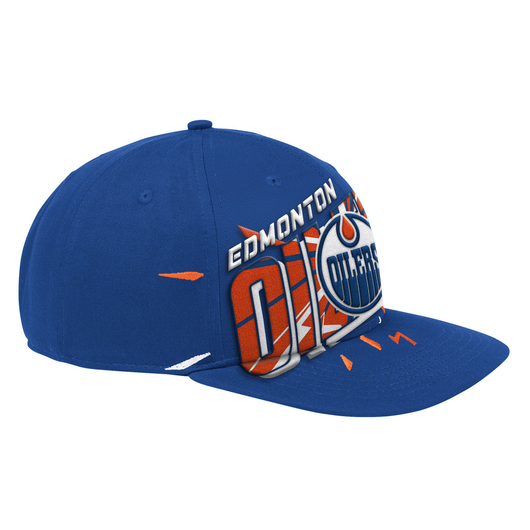 Edmonton Oilers Starter Blue Collision Classic Starfit Snapback Hat