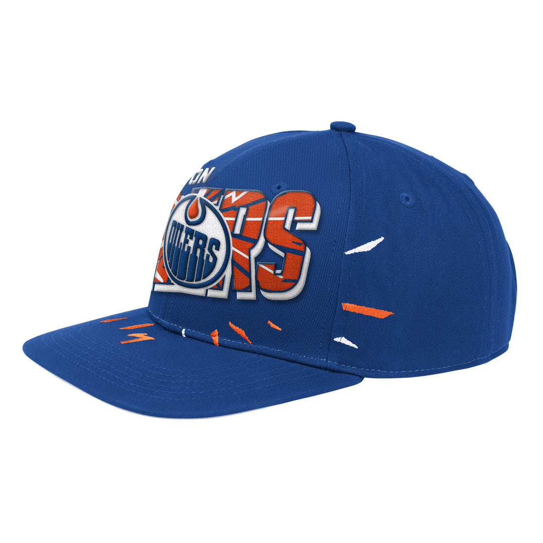 Edmonton Oilers Starter Blue Collision Classic Starfit Snapback Hat