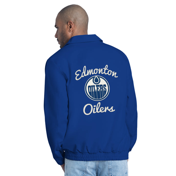 Edmonton Oilers Starter Blue Franchise Full-Zip Jacket