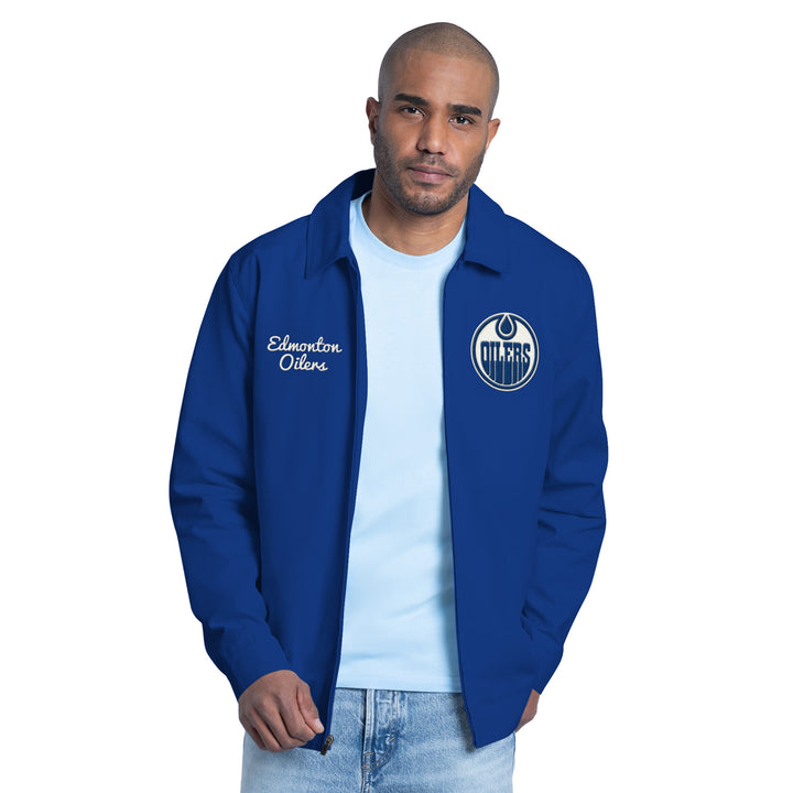 Edmonton Oilers Starter Blue Franchise Full-Zip Jacket