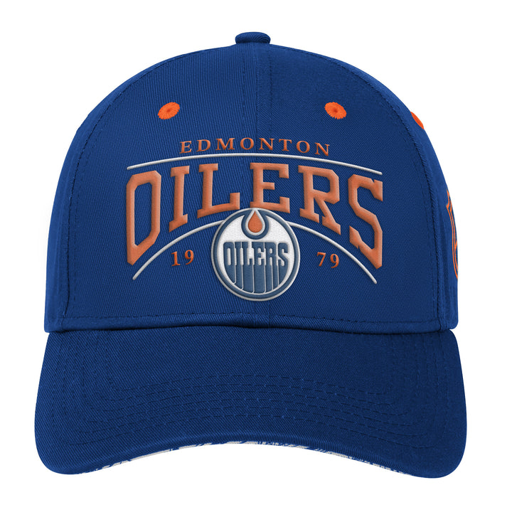 Edmonton Oilers Starter Blue Ol' Timey Curved Starfit Snapback Hat