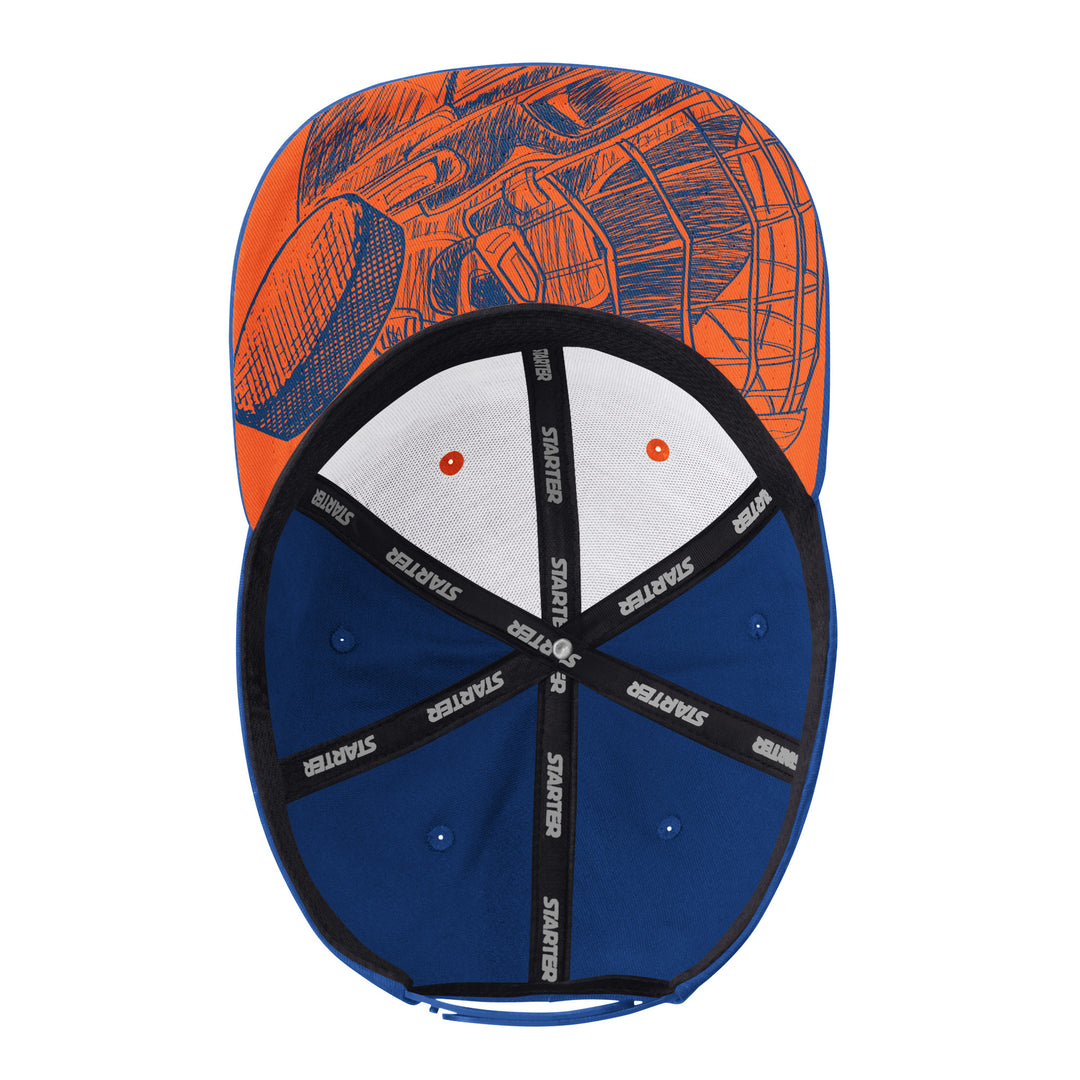 Edmonton Oilers Starter Blue Ol' Timey Curved Starfit Snapback Hat