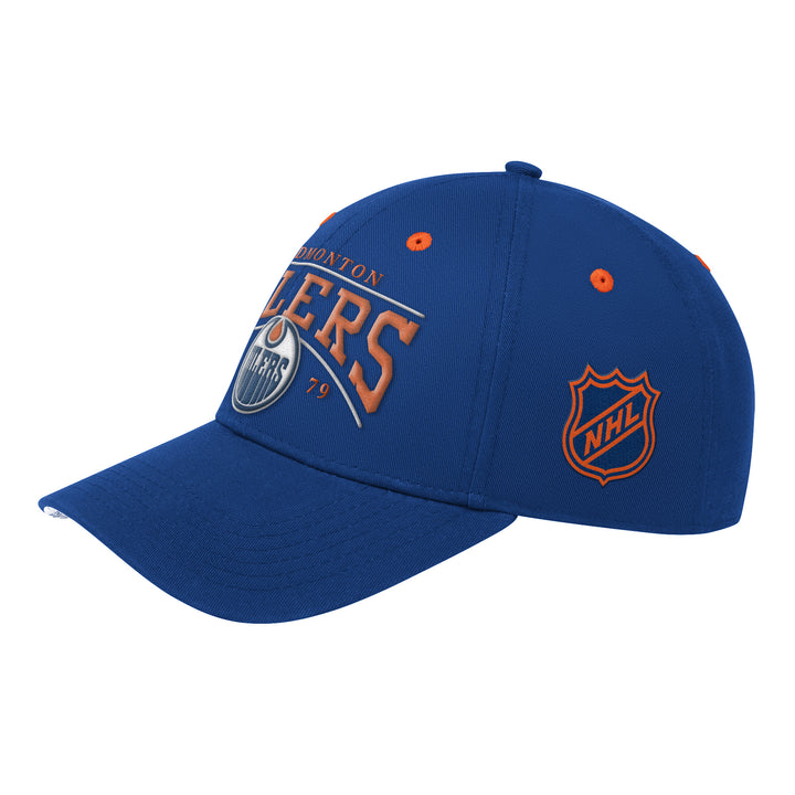 Edmonton Oilers Starter Blue Ol' Timey Curved Starfit Snapback Hat