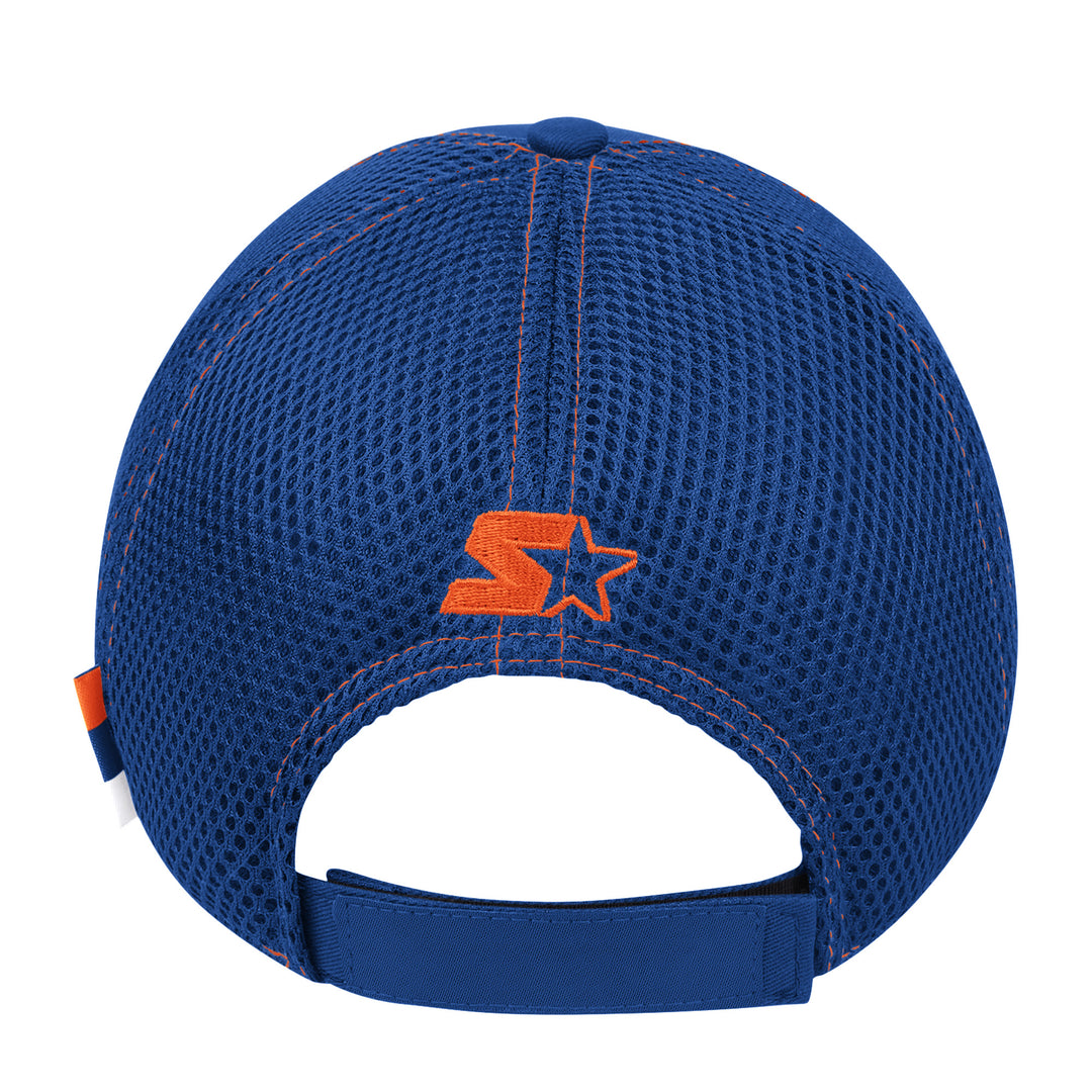Edmonton Oilers Starter Blue Tech Curved Starfit Adjustable Hat