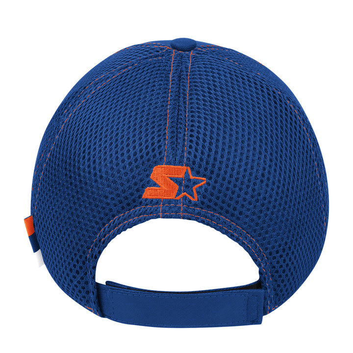 Edmonton Oilers Starter Blue Tech Curved Starfit Adjustable Hat
