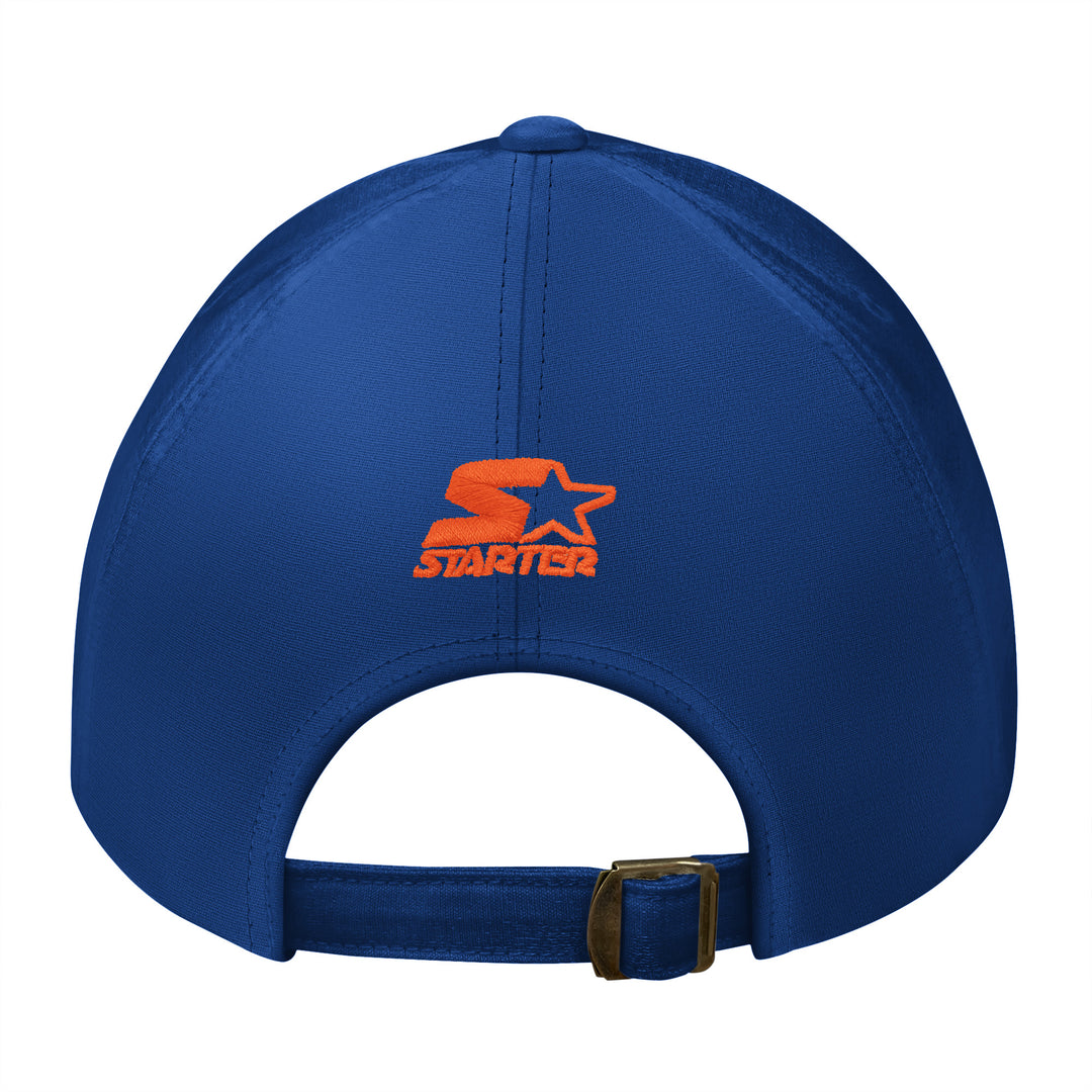 Edmonton Oilers Starter Blue & Orange Dazzle Curved Starfit Adjustable Hat
