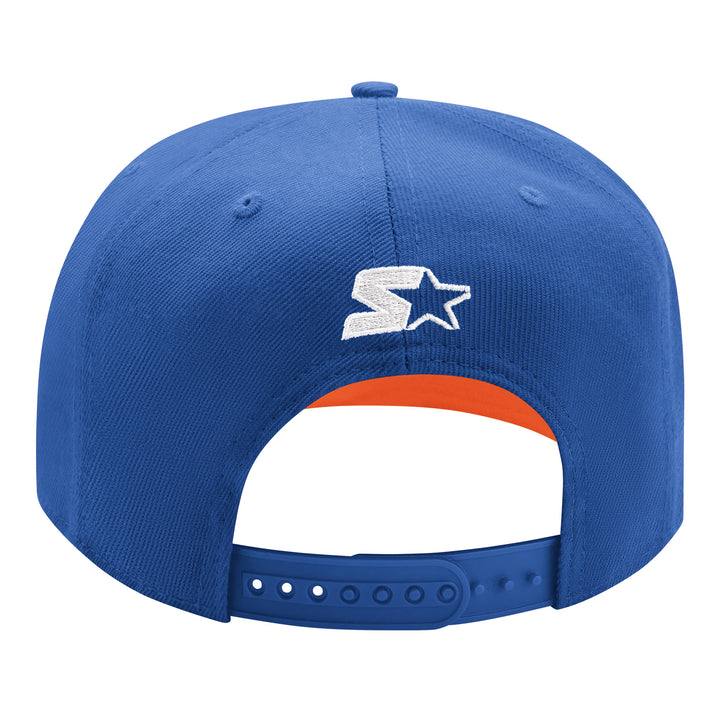 Edmonton Oilers Starter Blue & Orange Flat Brim Snapback Hat