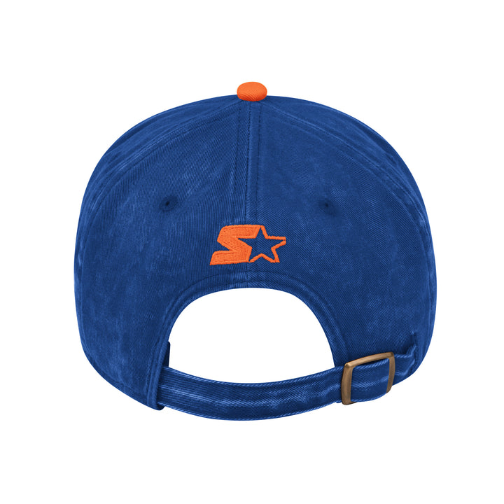Edmonton Oilers Starter Blue & White Casual Distressed 5-Star Adjustable Hat