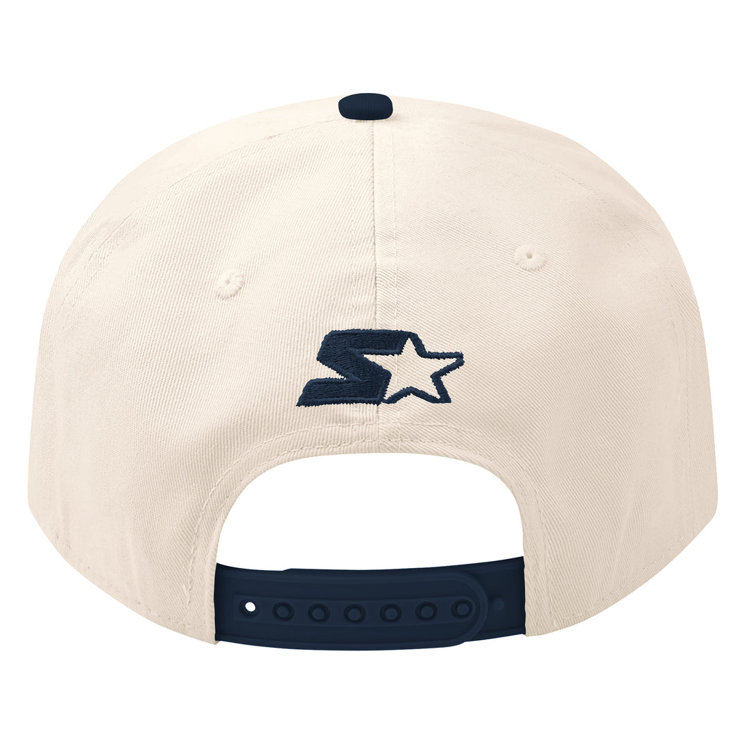 Edmonton Oilers Starter Cream Blue Swirl Classic Starfit Snapback Hat