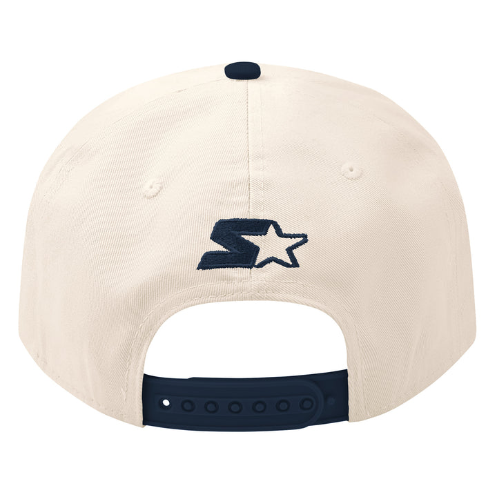 Edmonton Oilers Starter Cream Blue Swirl Classic Starfit Snapback Hat