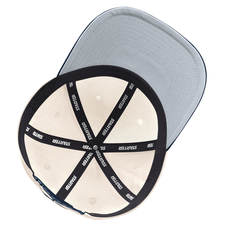 Edmonton Oilers Starter Cream Blue Swirl Classic Starfit Snapback Hat