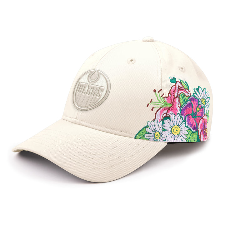 Edmonton Oilers Starter Cream Spring Garden Adjustable Hat