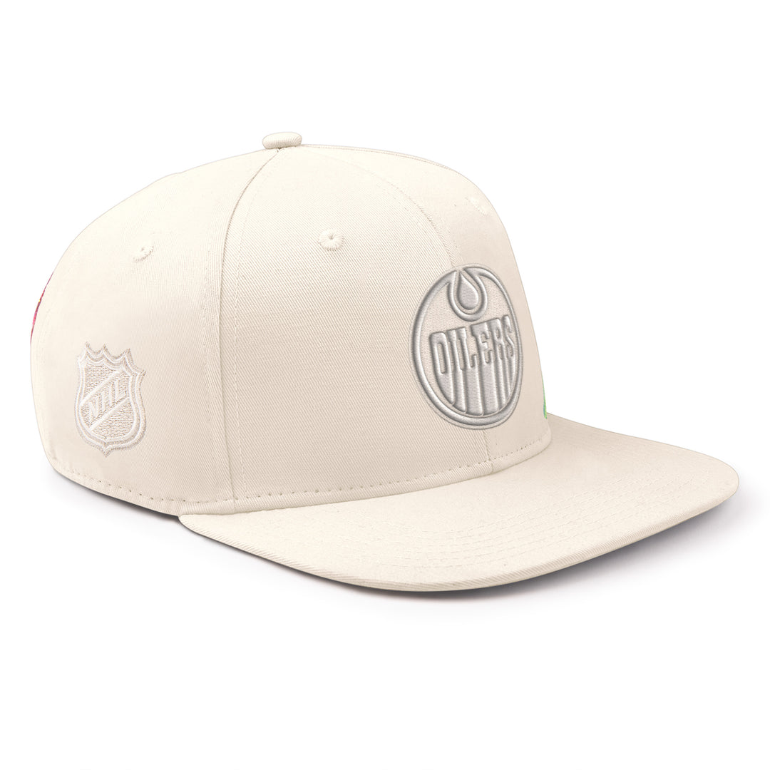 Edmonton Oilers Starter Cream Spring Garden Classic Starfit Snapback Hat