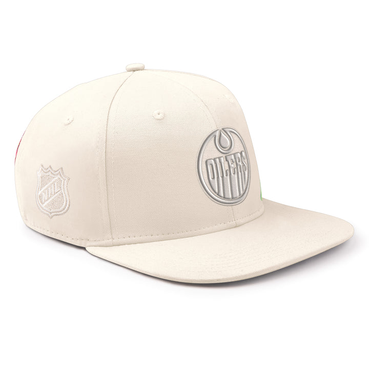 Edmonton Oilers Starter Cream Spring Garden Classic Starfit Snapback Hat