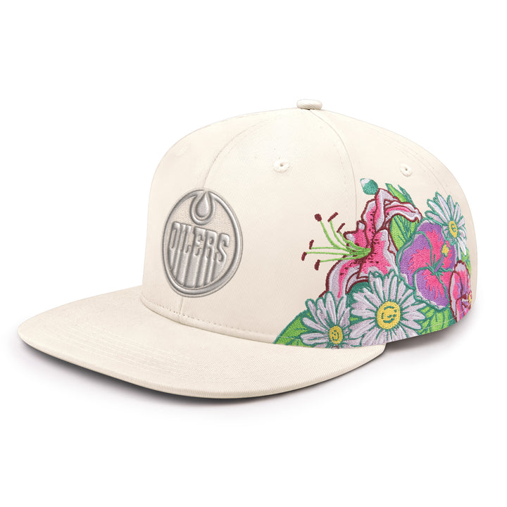 Edmonton Oilers Starter Cream Spring Garden Classic Starfit Snapback Hat