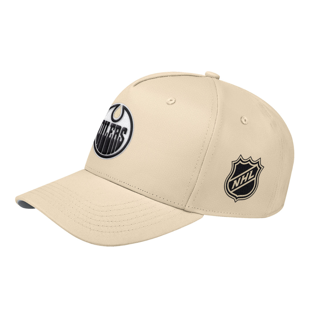 Edmonton Oilers Starter Cream Tonal 5-Star Snapback Hat