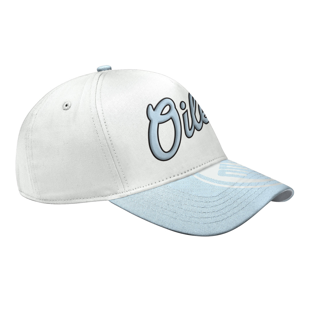 Edmonton Oilers Starter Grey & Blue Fashion 5-Star Starfit Snapback Hat