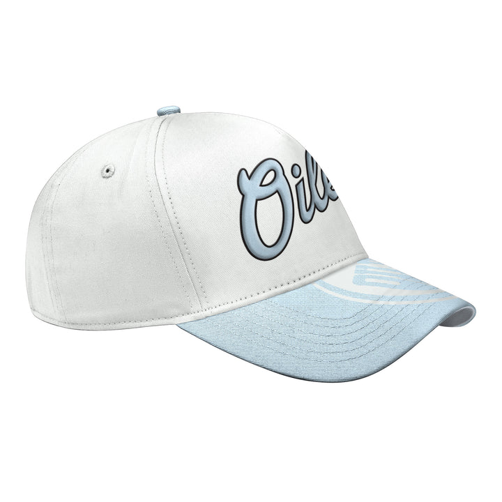 Edmonton Oilers Starter Grey & Blue Fashion 5-Star Starfit Snapback Hat