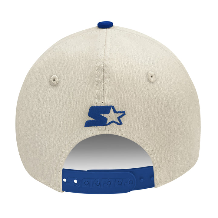 Edmonton Oilers Starter Cream & Blue Tatami Curved Starfit Snapback Hat