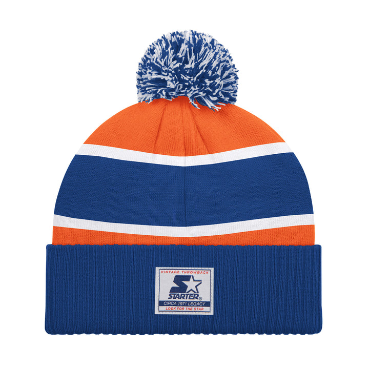 Edmonton Oilers Starter Orange Legacy Toque W/Pom