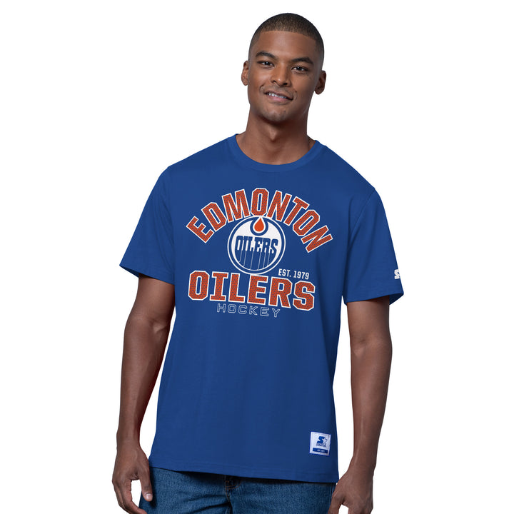 Edmonton Oilers Starter Royal Defender T-Shirt