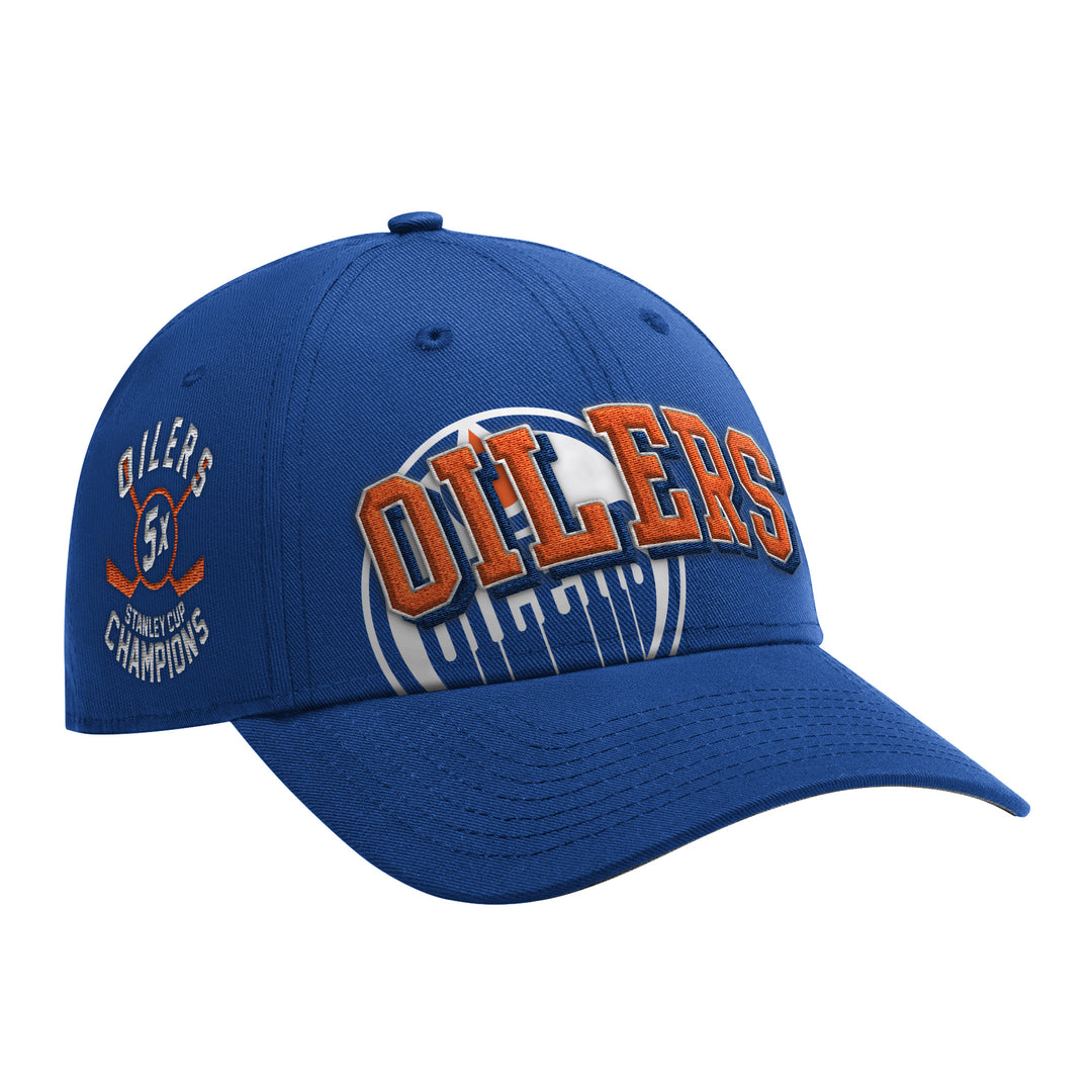 Edmonton Oilers Starter Royal Extreme Curved Starfit Snapback Hat