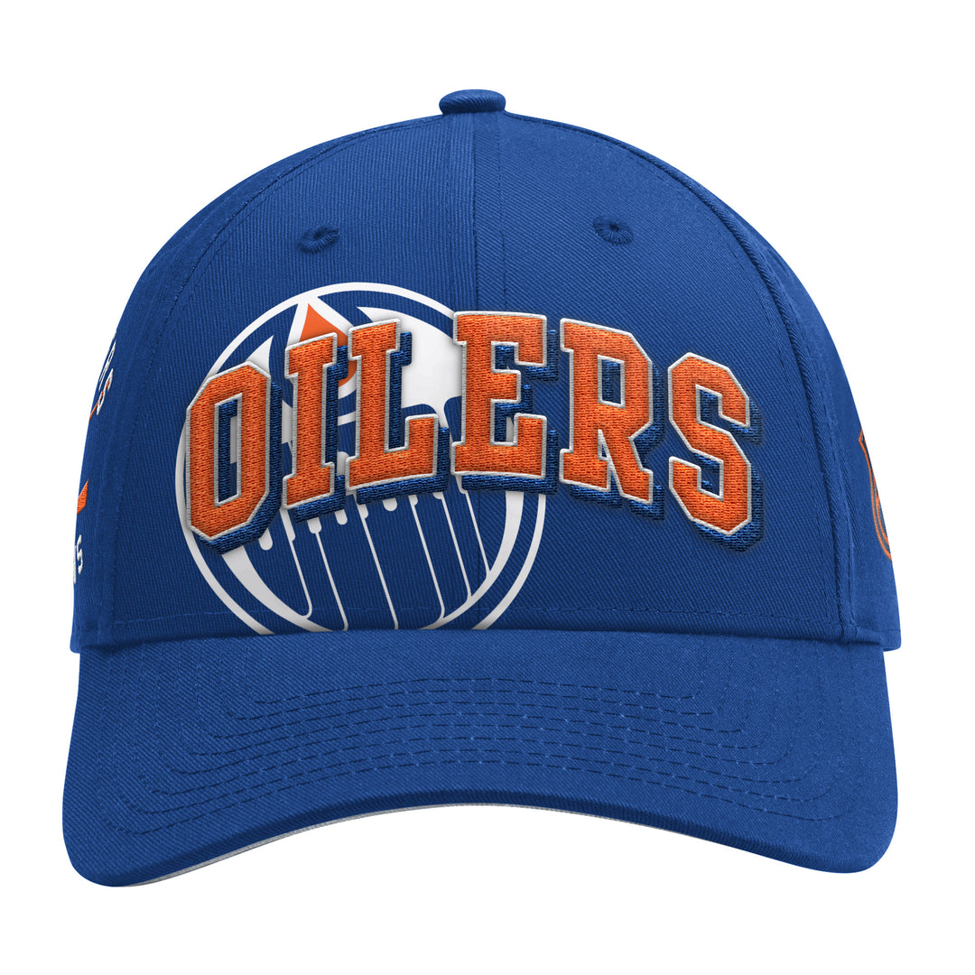 Edmonton Oilers Starter Royal Extreme Curved Starfit Snapback Hat