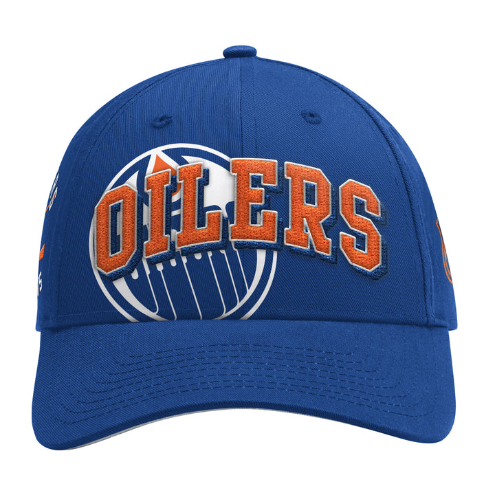 Edmonton Oilers Starter Royal Extreme Curved Starfit Snapback Hat