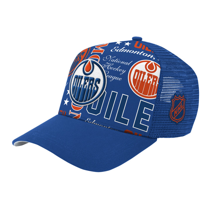 Edmonton Oilers Starter Royal Game Day Trailer Starfit Snapback Hat