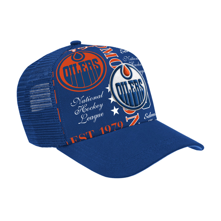 Edmonton Oilers Starter Royal Game Day Trailer Starfit Snapback Hat
