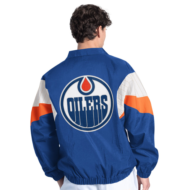 Edmonton Oilers Starter Royal Yardline Full-Zip Jacket