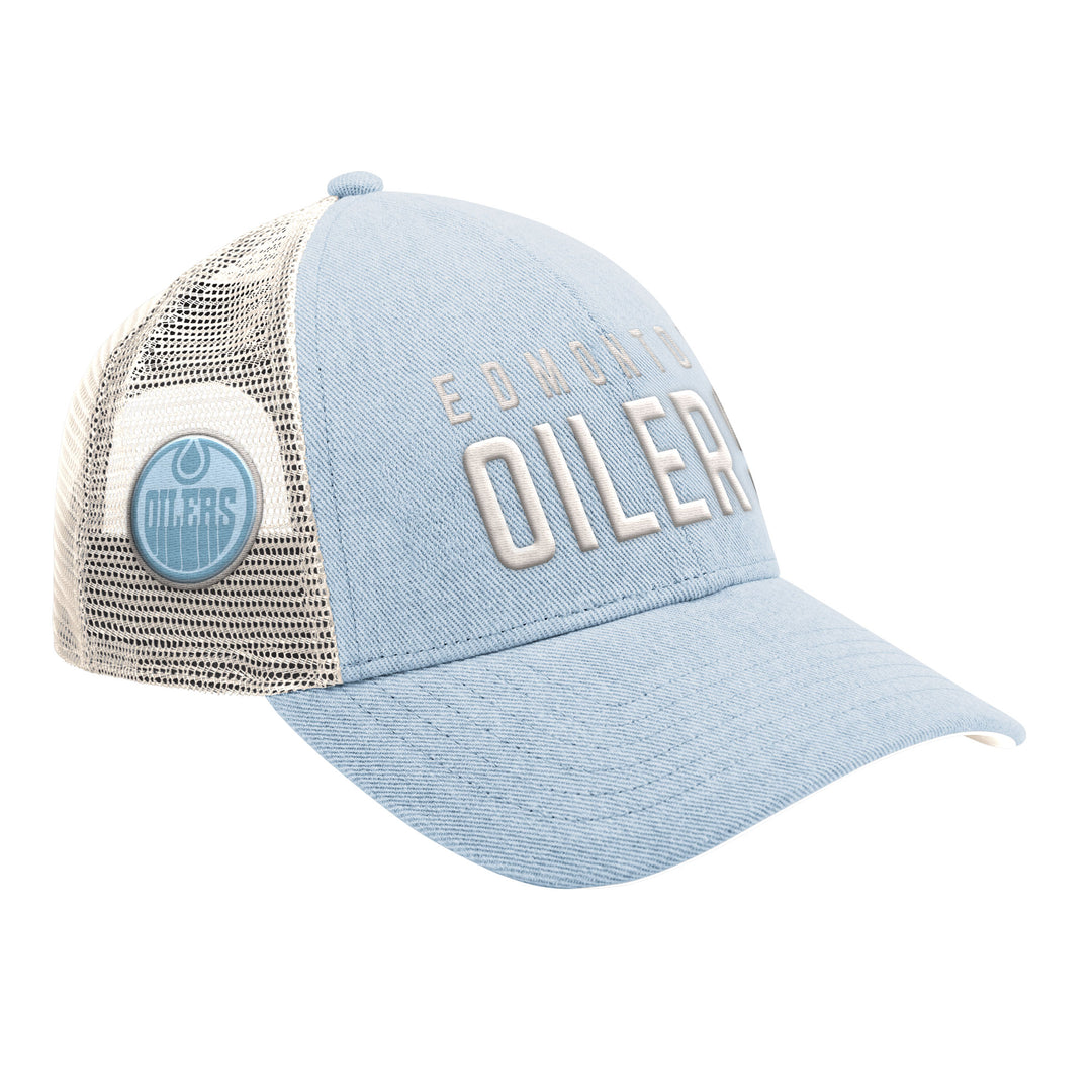 Edmonton Oilers Starter Washed Out Denim Trailer Starfit Snapback Hat
