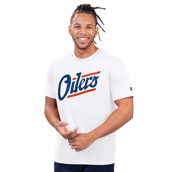 Edmonton Oilers Starter White Alternate Logo T-Shirt