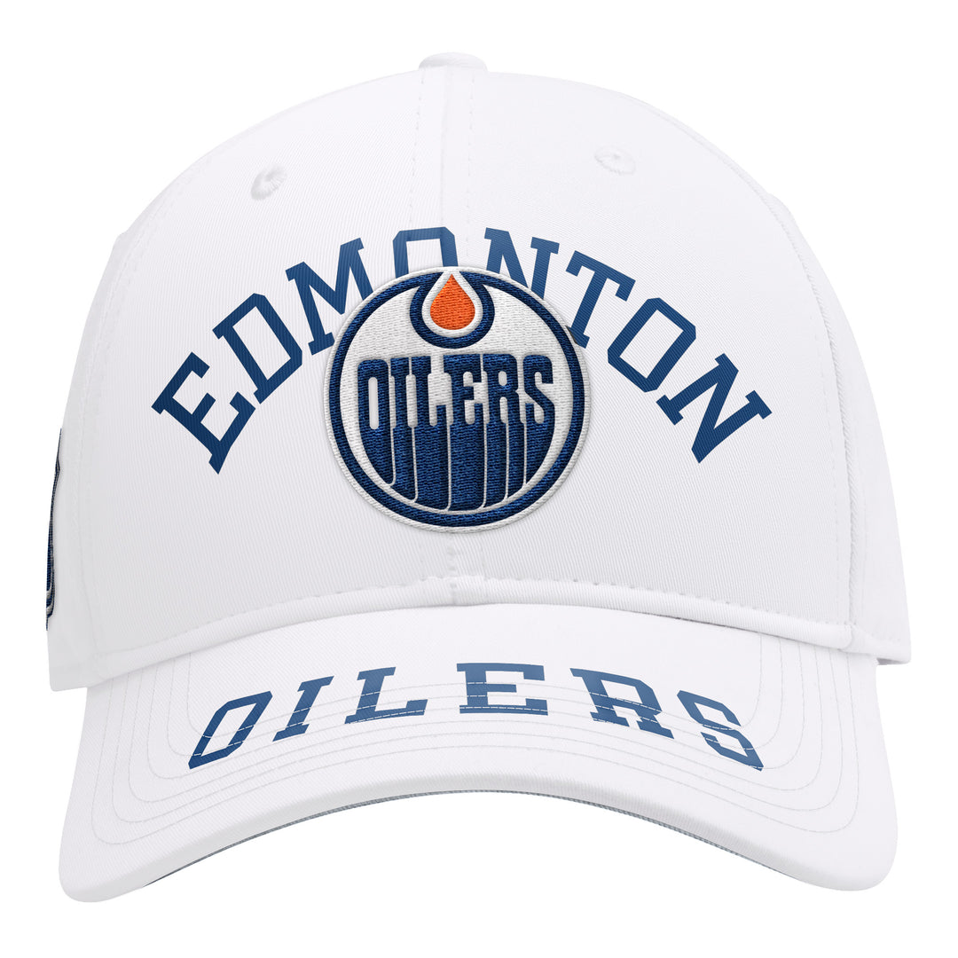 Edmonton Oilers Starter White Locker Room Snapback Hat
