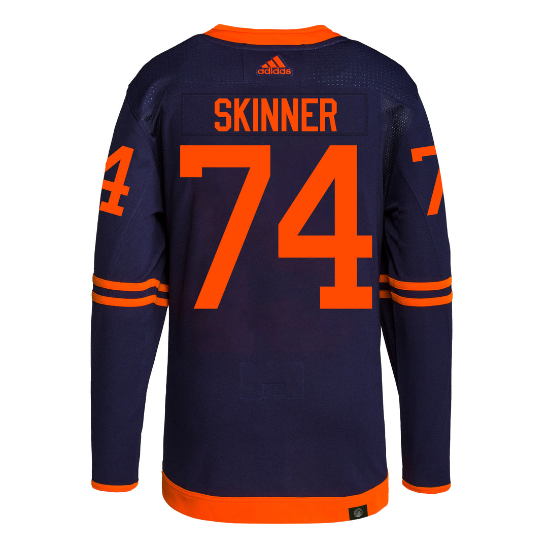 Stuart Skinner Edmonton Oilers adidas Primegreen Authentic Navy Alternate Jersey