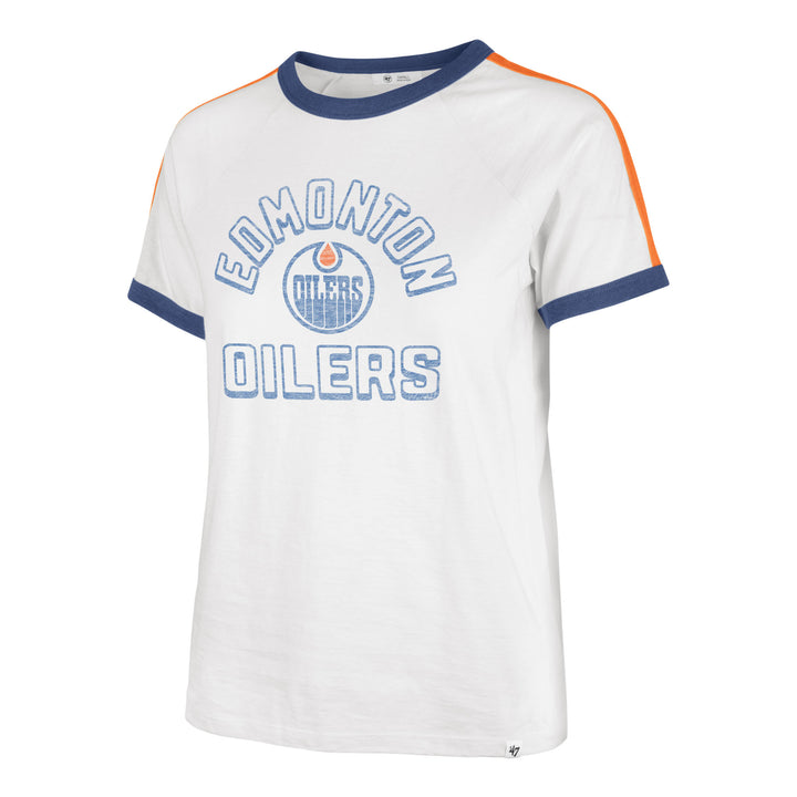 Edmonton Oilers Women's '47 Sweet Heat Peyton White T-Shirt