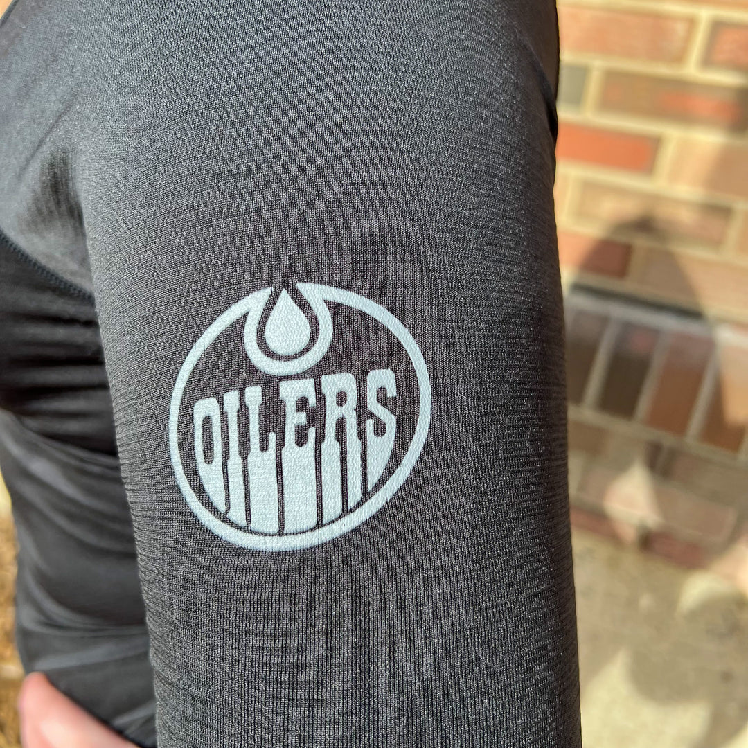 Edmonton Oilers Women's lululemon Swiftly Tech 2.0 Black Long Sleeve T-Shirt
