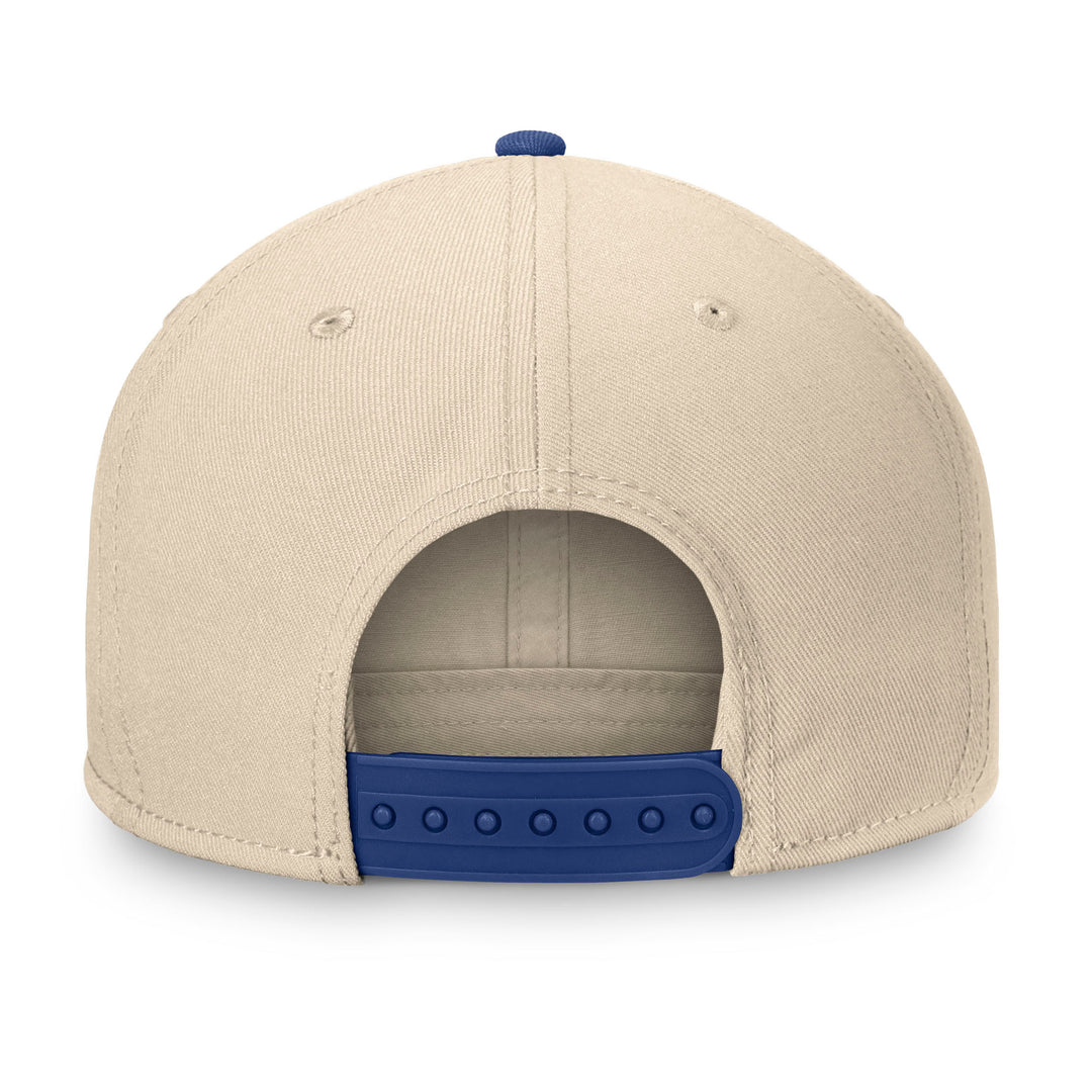 Edmonton Oilers Fanatics Tan Goalaso Flat Brim Snapback Hat