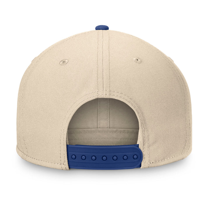 Edmonton Oilers Fanatics Tan Goalaso Flat Brim Snapback Hat